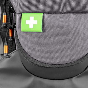 Climbing gear back pack, first aid kit