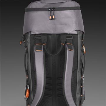 Climbing gear back pack, padded on shoulders and back