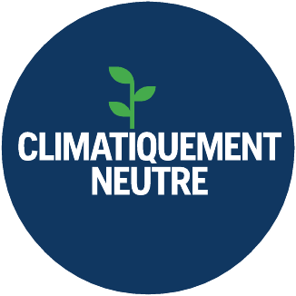 Symbol Campaign Climate neutral FR - blue with white background