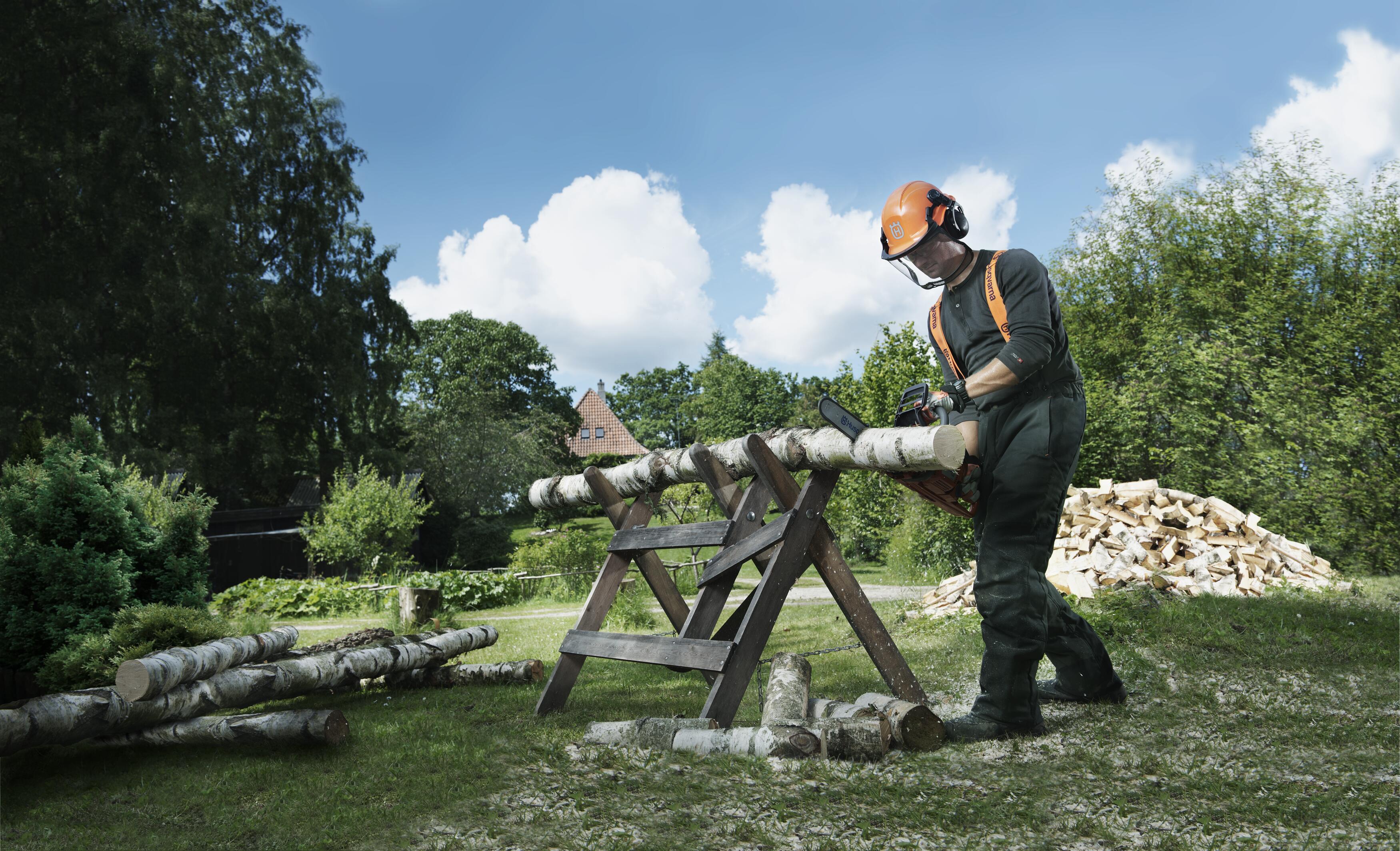 Chopping firewood