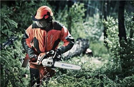Protective equipment for chainsaws