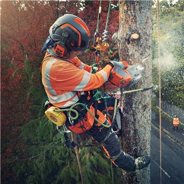 Arborist with top handle chainsaw T540iXP