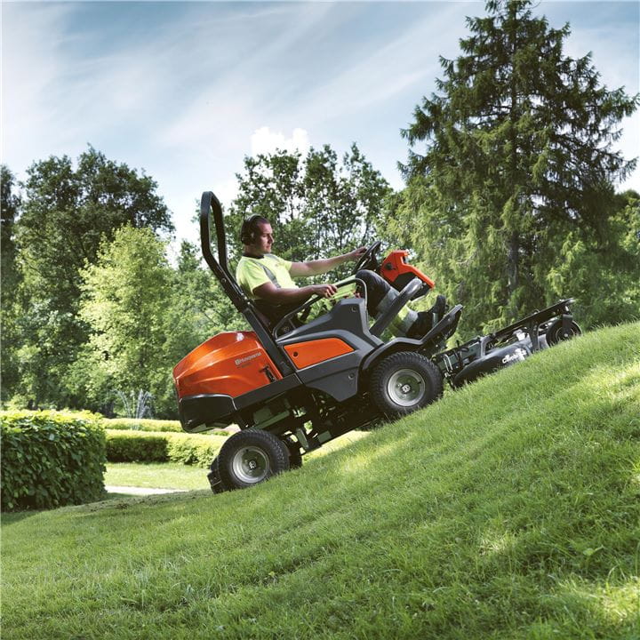 Husqvarna Front Mowers can manage steep hillsides