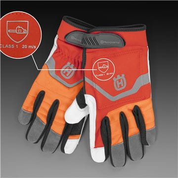 Gloves, Technical with Chainsaw Protection, Class 1, 20m/s