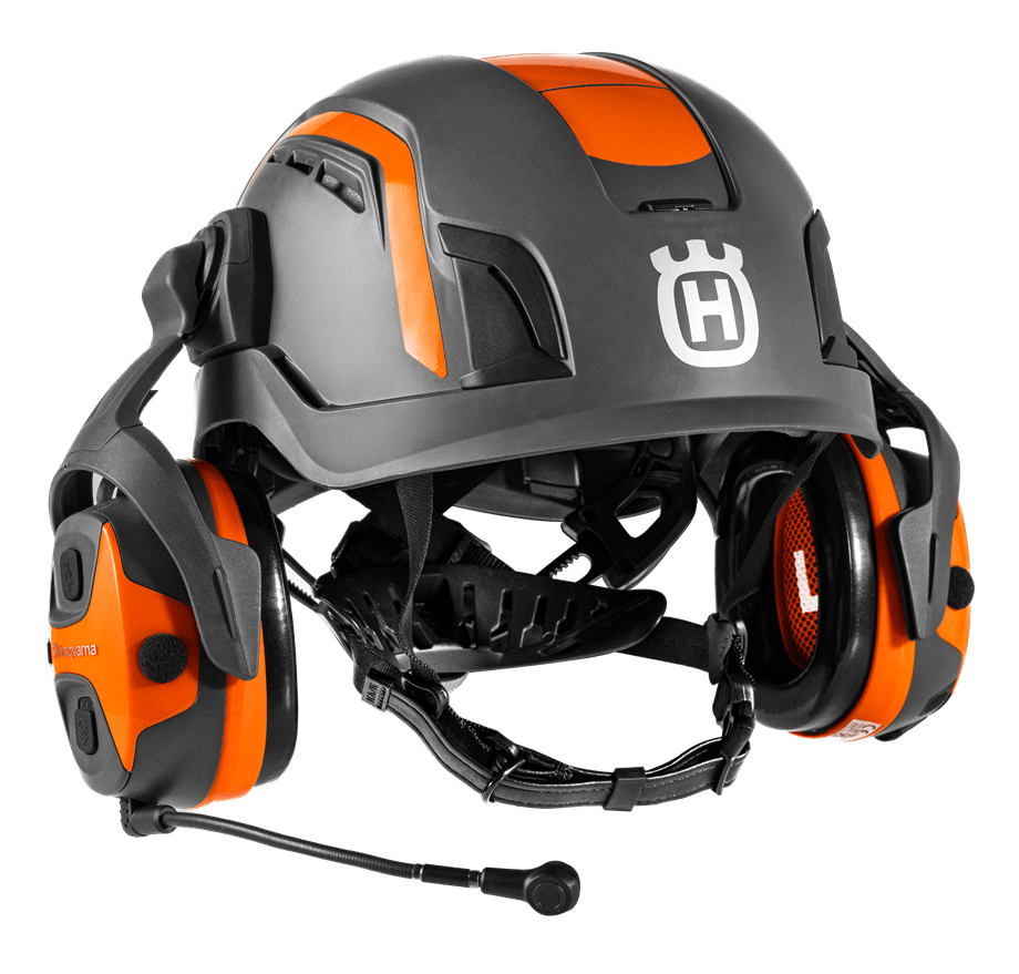 X-COM Active on arborist helmet