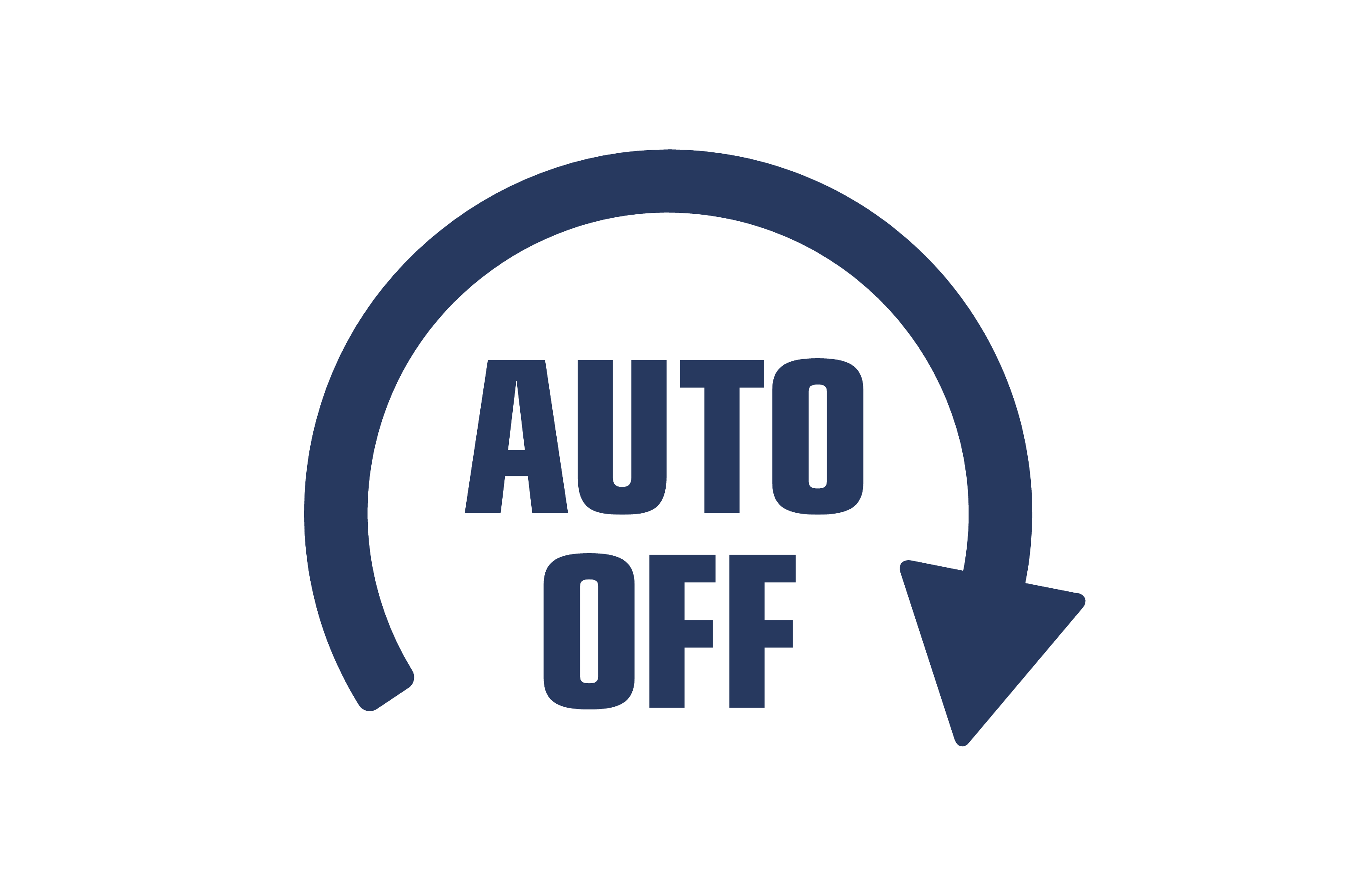 Illustration Benefit Automatic shutdown symbol