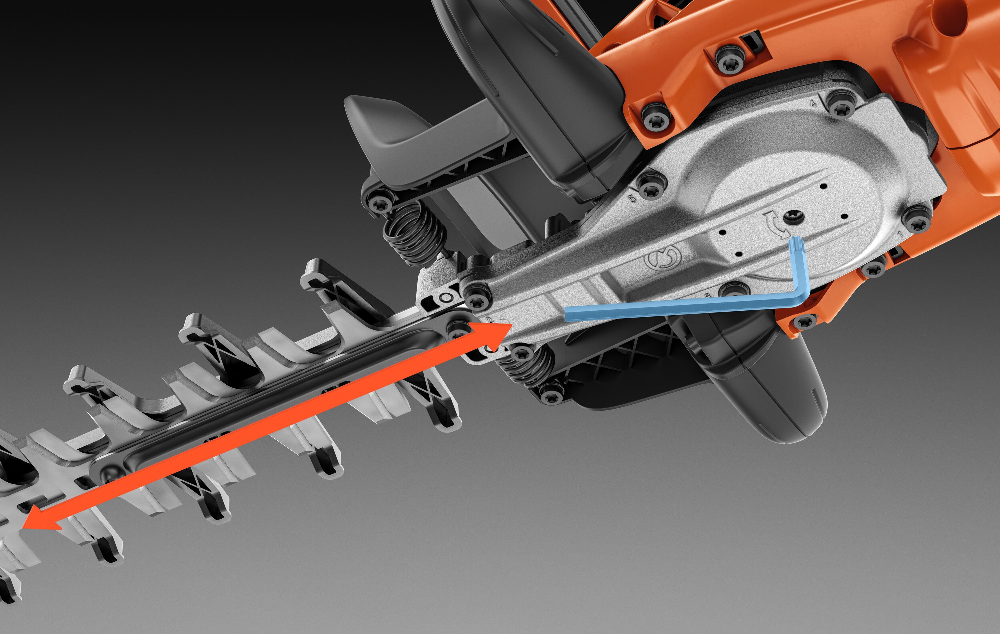 Hedge trimmers, Manual gear rotation