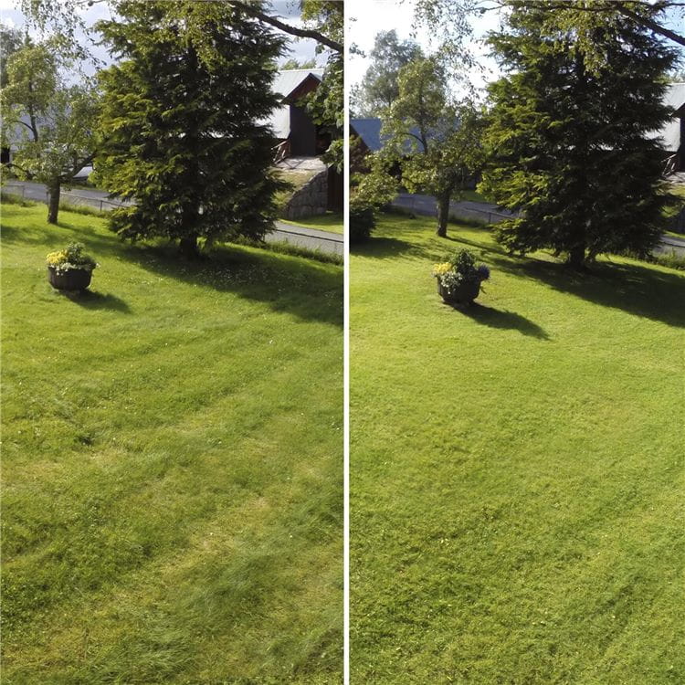 Before & After cutting result with Husqvarna Automower