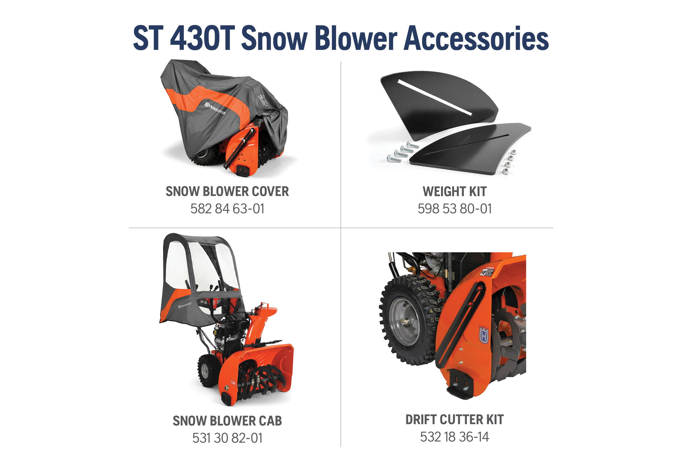 ST430T Snow Blower - Accessories