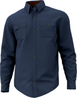 Xplorer Indriva - Solid Flannel Shirt - Navy - Front