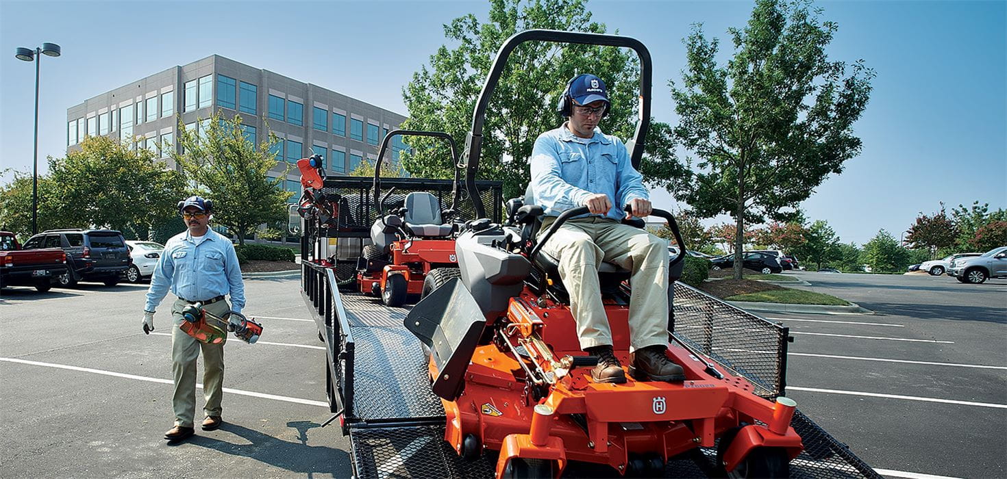 Husqvarna commercial zero turn mowers, weed trimmers, and blowers